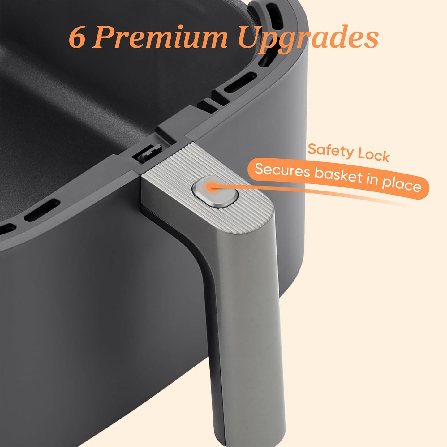 COSORI Air Fryer 9-in-1, Compact & Large 6-Qt, Premium Ceramic Coating, 90–450°F Precise Heat for Even Results, Up to 95% Less Oil*, Roast, Bake, Dry, Reheat, Frozen, Broil, Proof, 120V, TurboBlaze