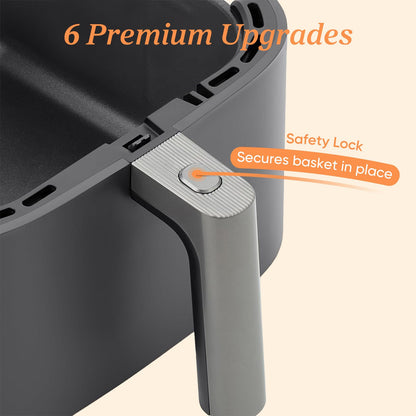 COSORI Air Fryer 9-in-1, Compact & Large 6-Qt, Premium Ceramic Coating, 90–450°F Precise Heat for Even Results, Up to 95% Less Oil*, Roast, Bake, Dry, Reheat, Frozen, Broil, Proof, 120V, TurboBlaze