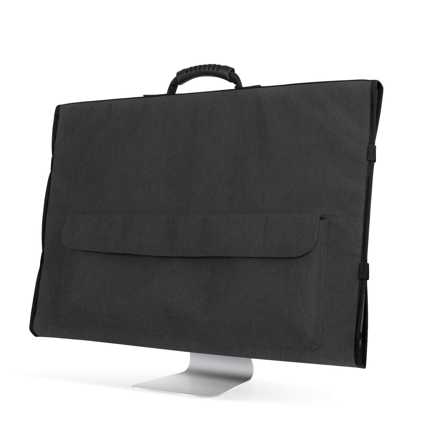 CURMIO Travel Carrying Bag Compatible for Apple 27" iMac, Protective Monitor Dust Cover for 27" LCD Screens and Accessories, Black, Patent Pending