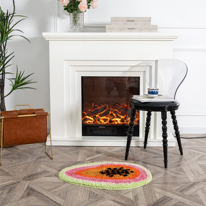 ZSCYD-yingda1992 Passion Fruit Shaped Rug Fruits Bath Mat Area Rug Non-Slip Bathroom Door Soft Cartoon Bathmat for Bedroom Kitchen Home Decor (18.5x25.6in)