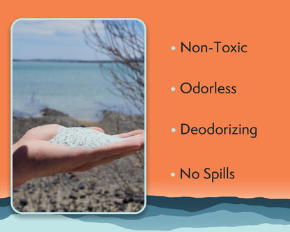 Cleanwaste Portable Mini Poo Powder Deodorizing Waste Treatment - 55 Scoops - Pee and Poop Gelling Powder for Camping, Travel, Emergencies