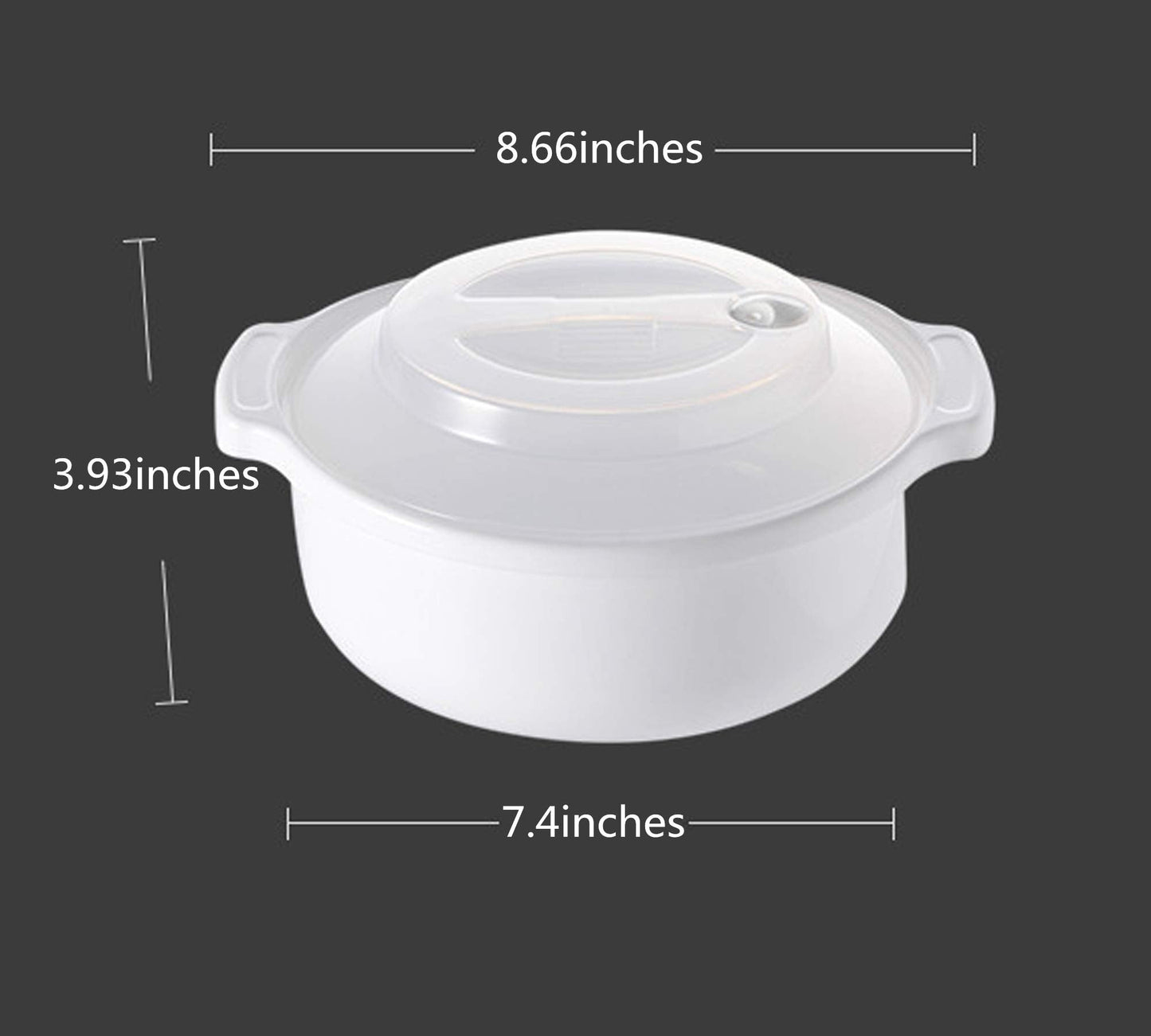 Zdesign Microwave Ramen Cooker Noodle or Soup Bowl Easy Mac Perfect for Breakfast, College Dorm Essentials for Boys Girls,Office, Dishwasher-Safe, BPA-Free, 51OZ/1.52L