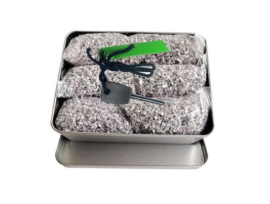 Emergency Magnesium Fire Starter Kit – 6 Bags of Pure Magnesium Shavings + Ferro Rod with 2000 or More Strikes in Waterproof Tin Box – Survival Tool for Camping, Bushcraft, Outdoor, Hiking