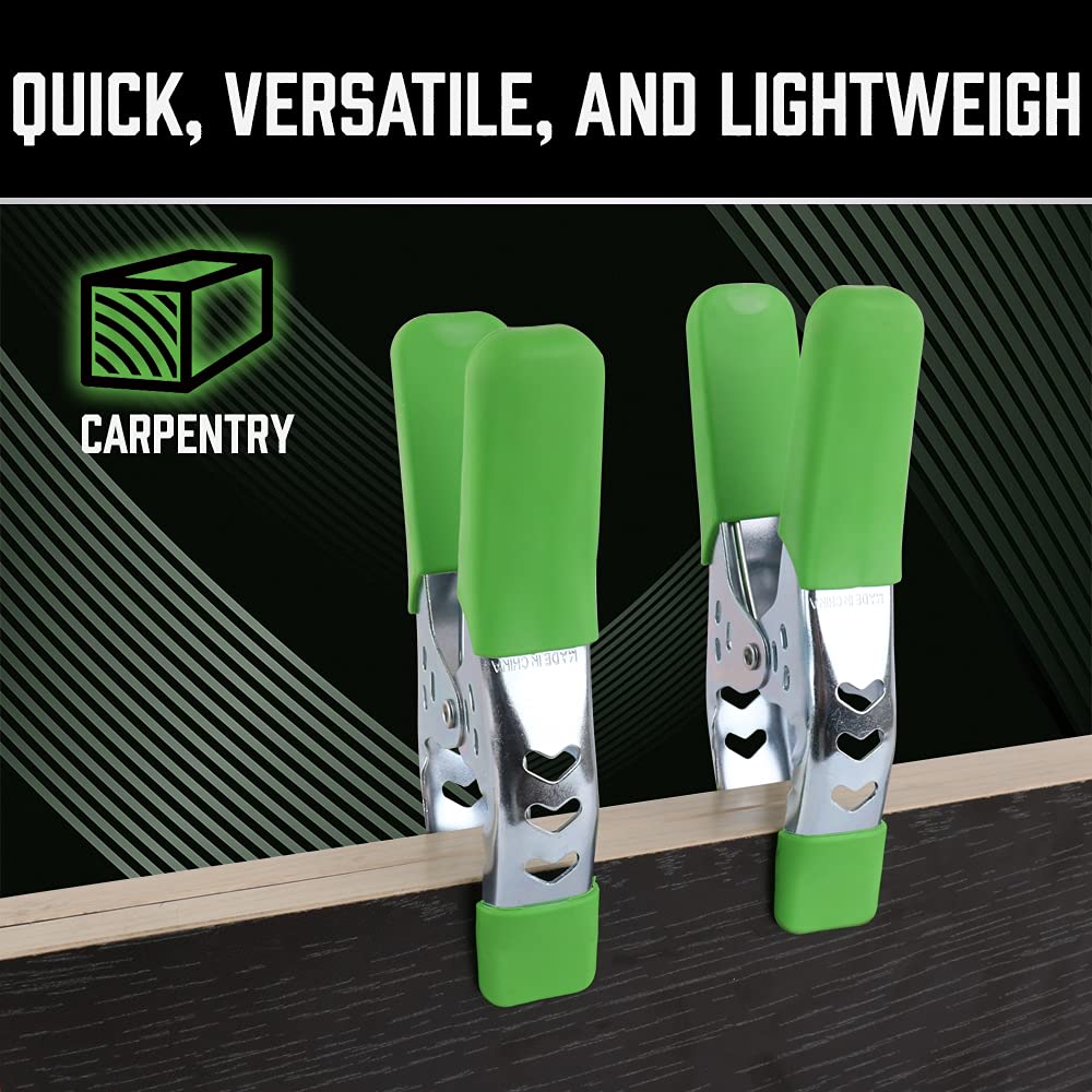 SWANLAKE 16PCS 6" inch Spring Clamp, Heavy Duty Spring Metal Spring Clamps, 2.5"-inch Jaw opening (6inch 16-Piece)