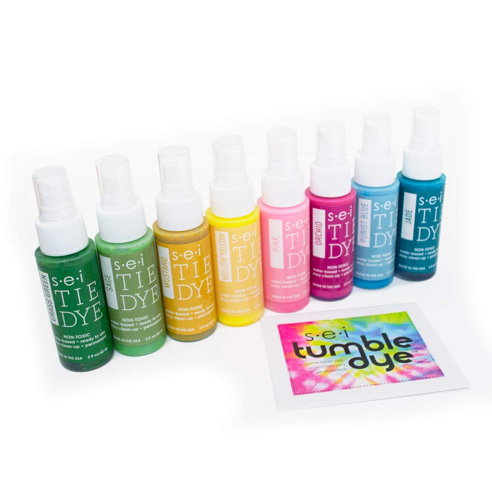 S.E.I. Natural Fade Tie Dye Kit, Fabric Dye Spray Set, Easy Clean Up, Easy Application, Spray Tie Dye Kit - 8 Pack of Colors