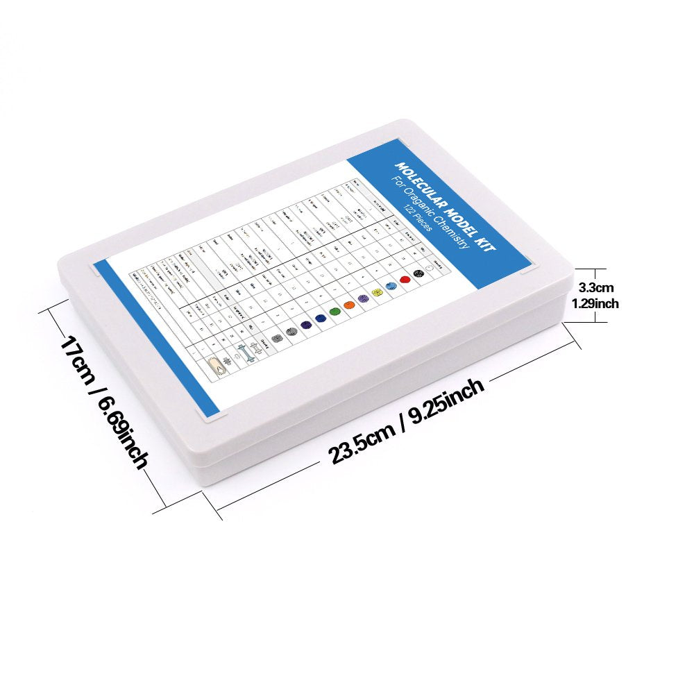 Swpeet 122 Pcs Organic Chemistry Molecular Model Student and Teacher Kit, Molecular Model Set for Inorganic & Organic Chemistry - 59 Atoms & 62 Links & 1 Short Link Remover Tool