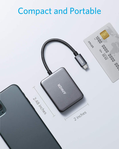 Anker USB C to Dual HDMI Adapter, Compact and Portable USB C Adapter, Supports 4K@60Hz and Dual 4K@30Hz, for MacBook/LenovoYoga/Thinkpad, XPS,[macOS only Support SST Mode]