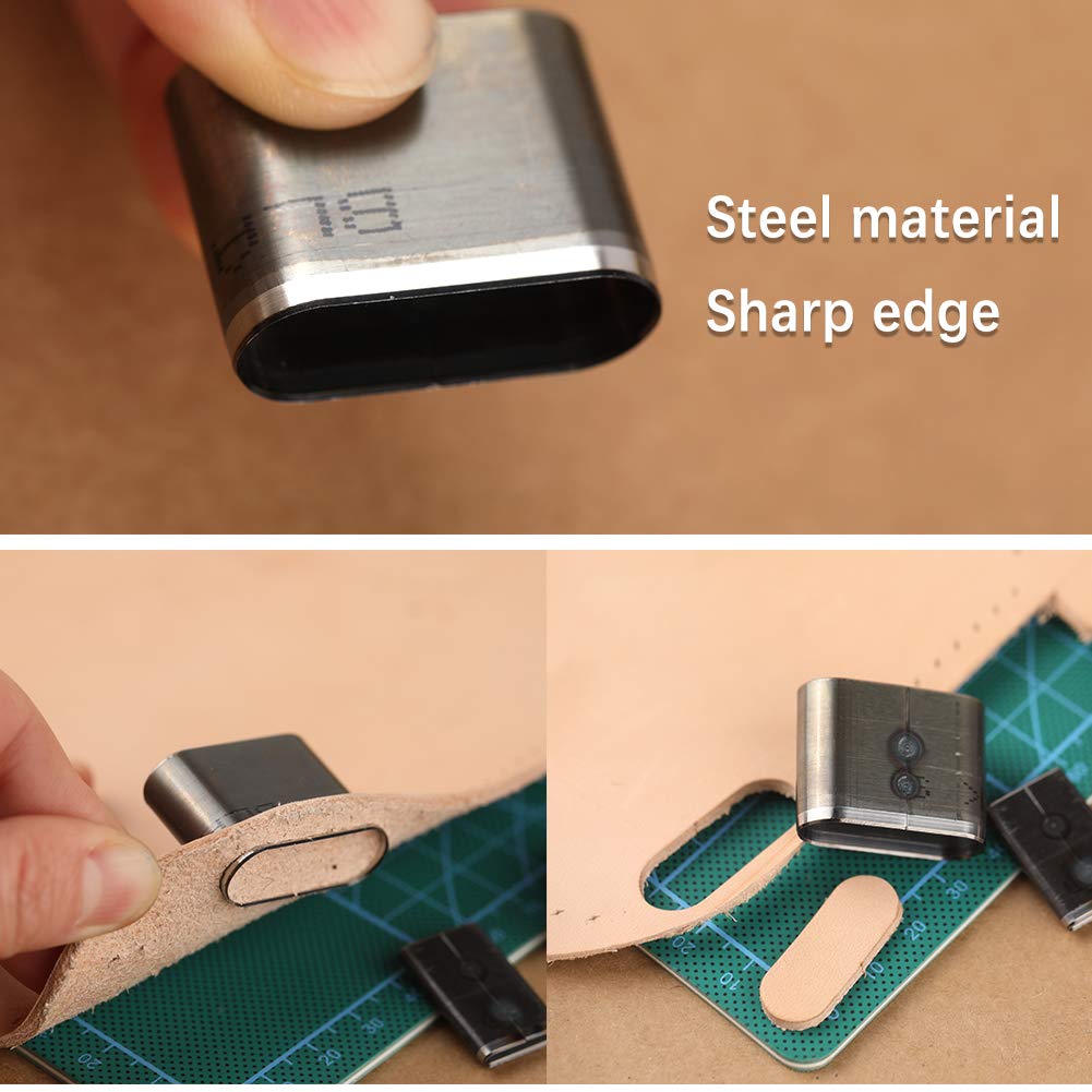 52 Shape Style Leather Hole Punch Tool for Belts, Multiple Shapes Hollow Punch Cutter Tool, Leather Punch Tool Set Hole Punch Cutter for Handmade DIY Crafts