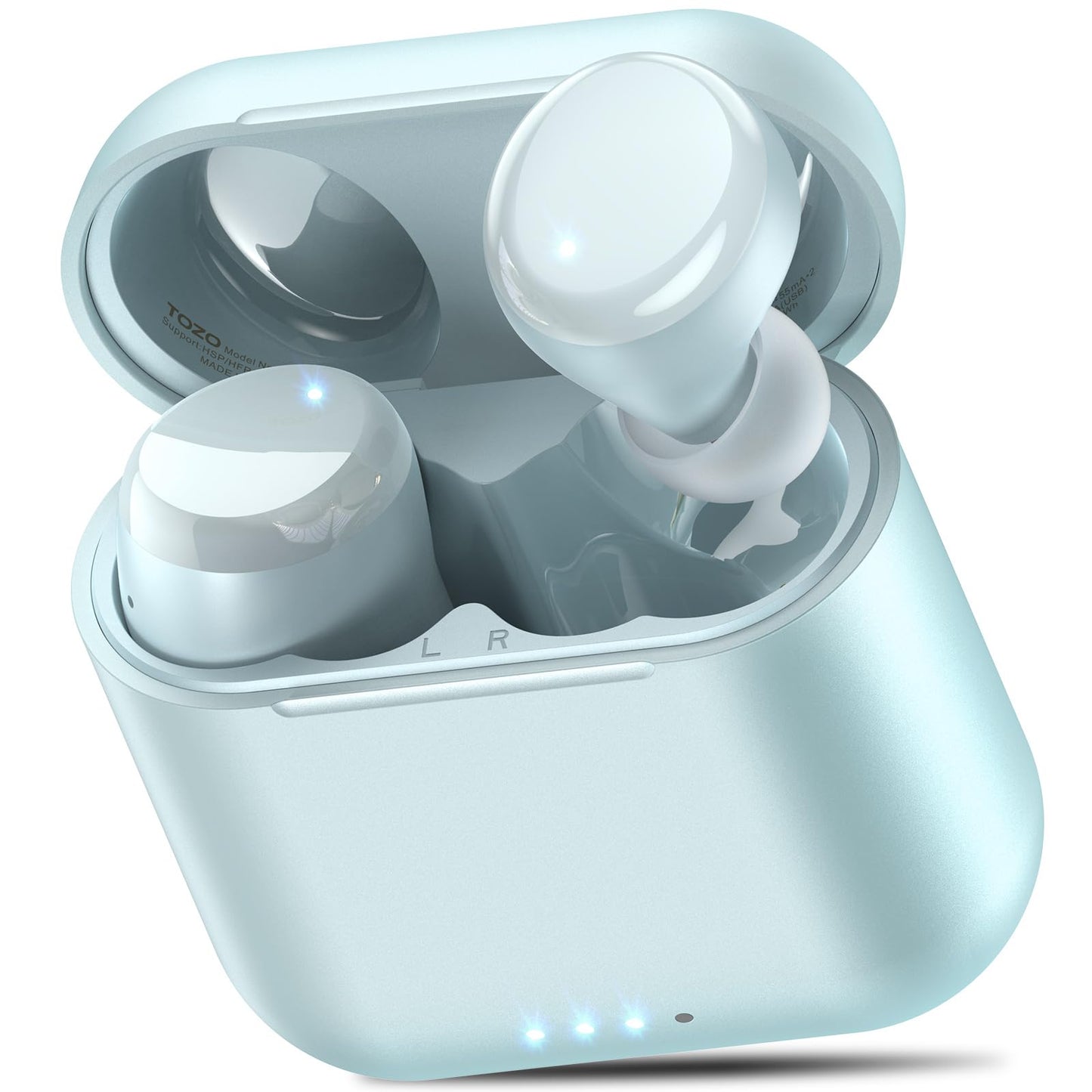 TOZO T6 Wireless Earbuds, IPX8 Waterproof Ear Buds, Stereo Bass Sound Bluetooth 5.3 Headphones in Ear, 50 Hours Playtime Earphones, Wireless Charging Case, Custom 32 EQ via APP