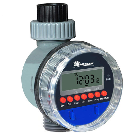 Yardeen Electronic Water Timer Garden Irrigation Controller Digital Intelligence Watering System LCD Waterproof, No Water Pressure Required