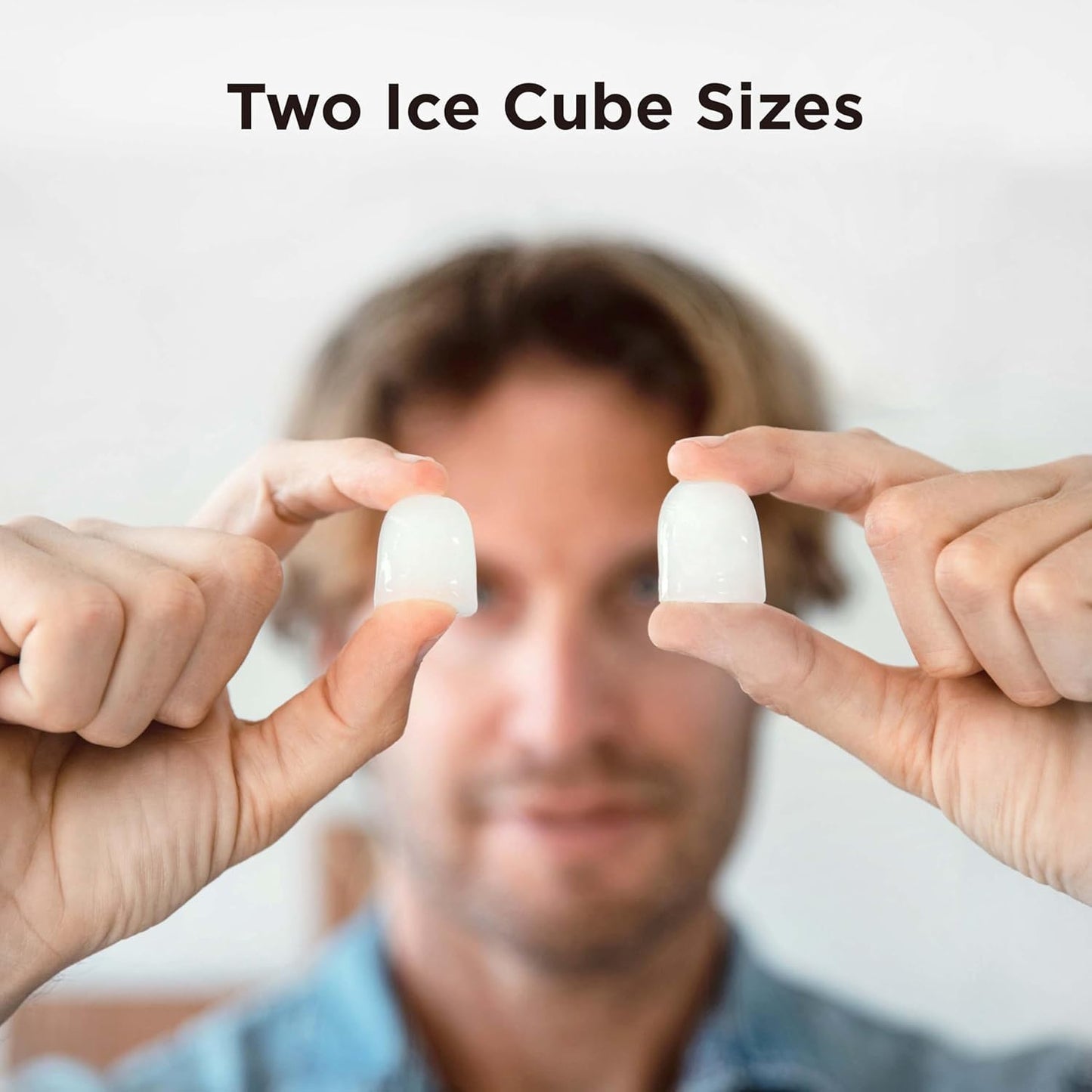 Silonn Ice Maker Countertop, 9 Cubes Ready in 6 Mins, 26lbs in 24Hrs, Self-Cleaning Ice Machine with Ice Scoop and Basket, 2 Sizes of Bullet Ice for Home Kitchen Office Bar Party