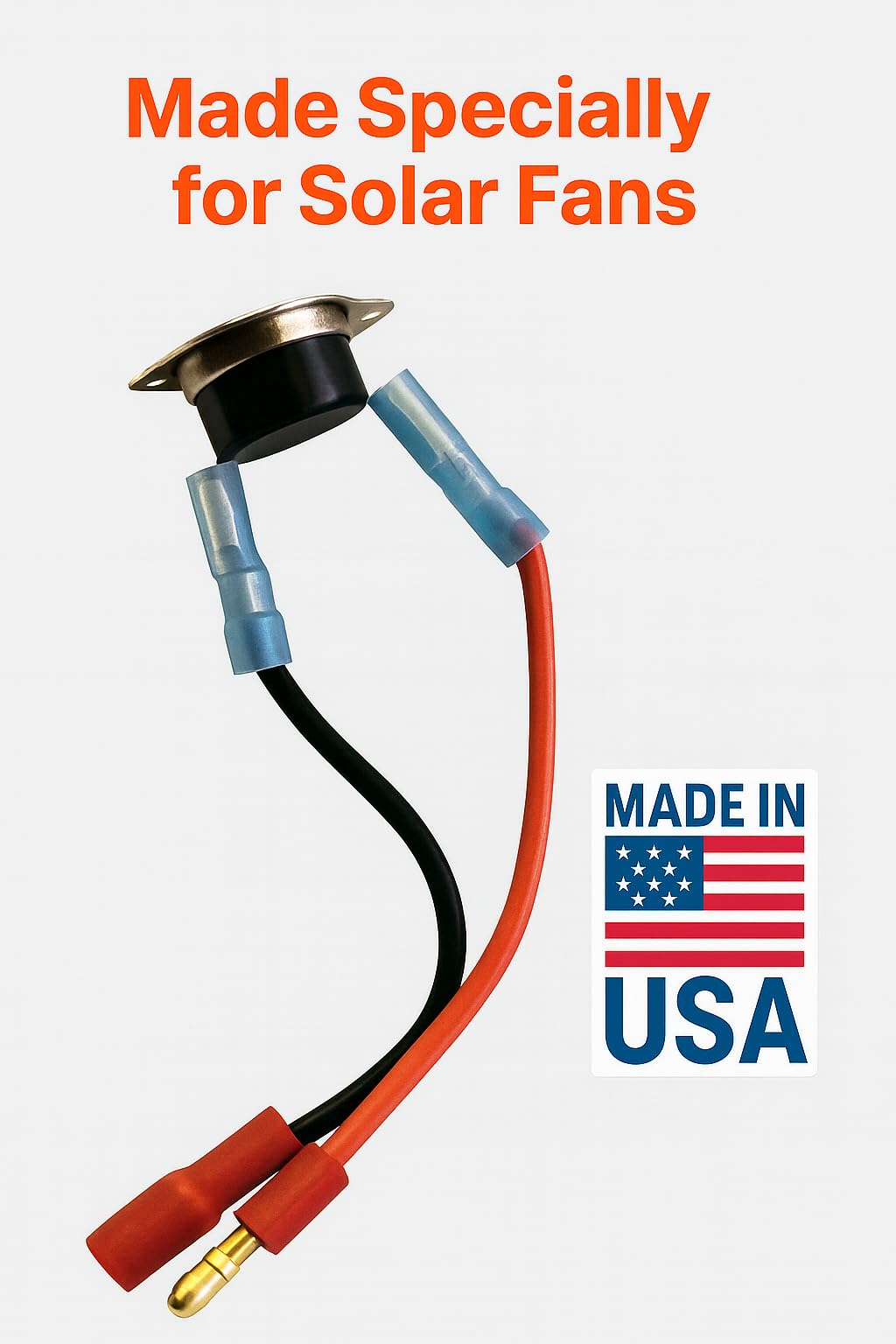 Amtrak Solar 12-Inch 50W Solar Attic Fan with Thermostat, Made in USA – Quiet Gable Vent Fan for Attic, Garage, Shed, Greenhouse – Plug and Play Cooling, Reduces Heat and Moisture