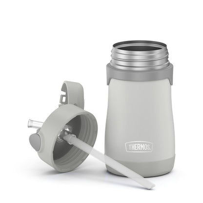 THERMOS BABY 10 ounce Stainless Steel Vacuum Insulated Straw Bottle, Gray