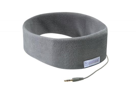 SleepPhones AcousticSheep Classic | Corded Headphones for Sleep, Travel, and More | The Original and Most Comfortable Headphones for Sleeping | Soft Gray - Fleece Fabric (Size M)