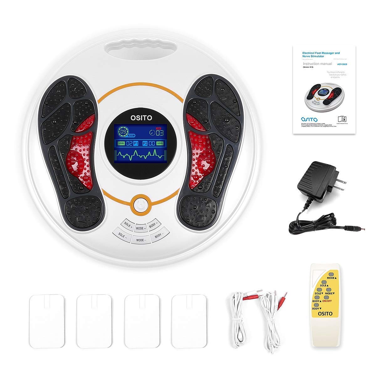 Foot Circulation Plus (FSA or HSA Eligible) - Medic Foot Massager Machine with TENS Unit, EMS (Electrical Muscles Stimulator) Feet Legs Health for Neuropathy, Diabetes, Relieve Pains and Cramps, RLS