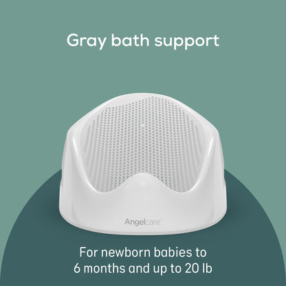 Angelcare Baby Bath Support (Gray) | Ideal for Babies Less Than 6 Months Old