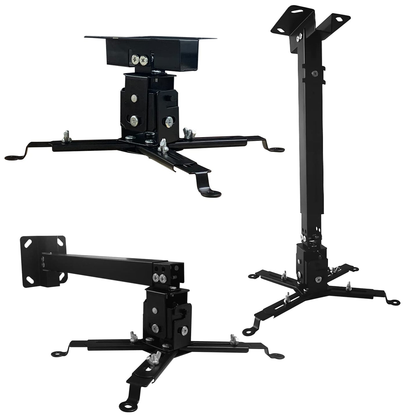 Tonalee Projector Mount Wall or Ceiling Projection Mount Bracket with Adjustable Height and Extendable Arms Mounts for Home and Office Projector