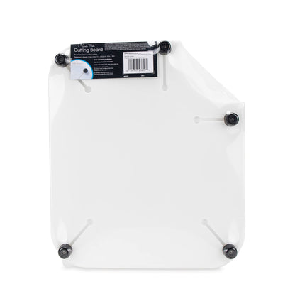 Camco Camper/RV Sink Mate Cutting Board | Features Built-In Juice Groove & Cut Corner for Scrap Disposal | Designed w/Adjustable Rubber Feet for Different Sink Sizes | Expand Kitchen Workspace (43857)