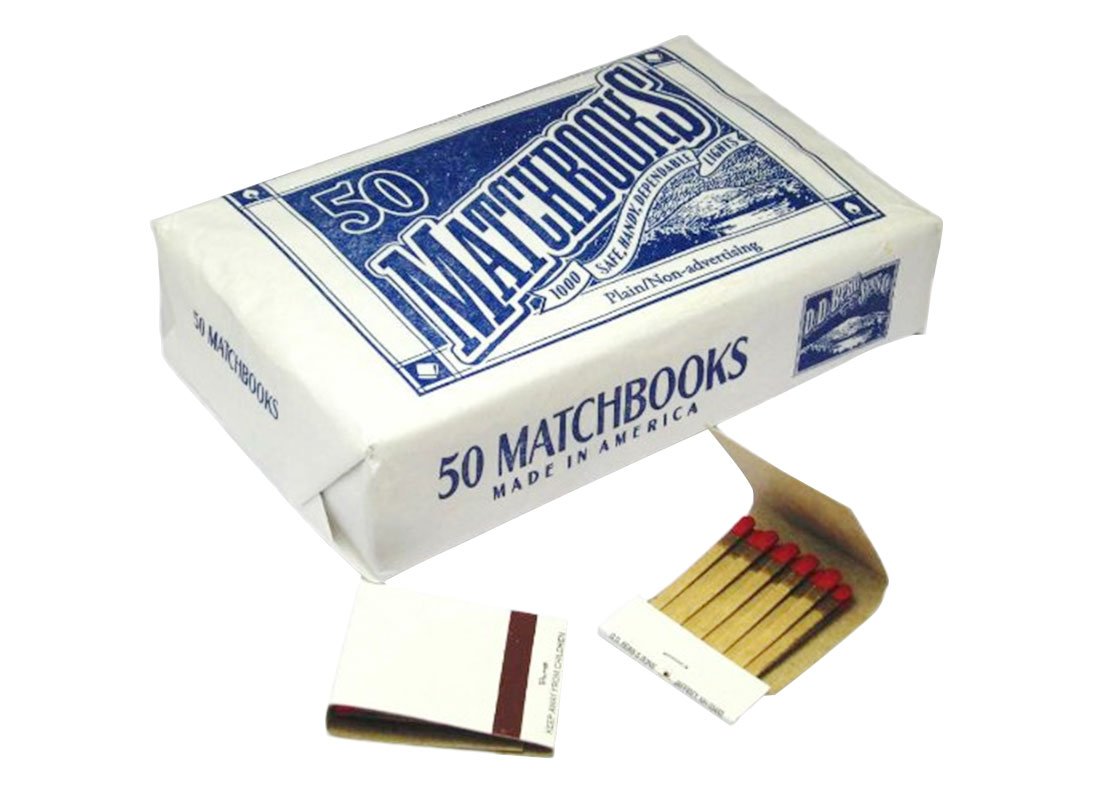 D.D. Bean & Sons 50 Plain White Matches Matchbooks for Wedding Birthday Wholesale Made in America