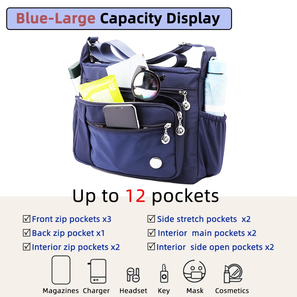 MINTEGRA Women Shoulder Handbag Roomy Multiple Pockets Bag Ladies Crossbody Purse Fashion Tote Top Handle Satchel