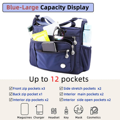 MINTEGRA Women Shoulder Handbag Roomy Multiple Pockets Bag Ladies Crossbody Purse Fashion Tote Top Handle Satchel