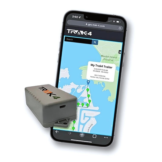 Trak-4 GPS Tracker for Vehicles, Assets, Equipment. Long Battery Life, Waterproof, Global Tracking. Low-Cost Subscription Required.
