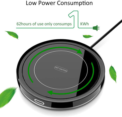 Smart Coffee Warmer, BESTINNKITS Auto On/Off Gravity-Induction Mug Warmer for Office Desk Use, Candle Wax Cup Warmer Heating Plate (Up to 131F/55C) (Black)