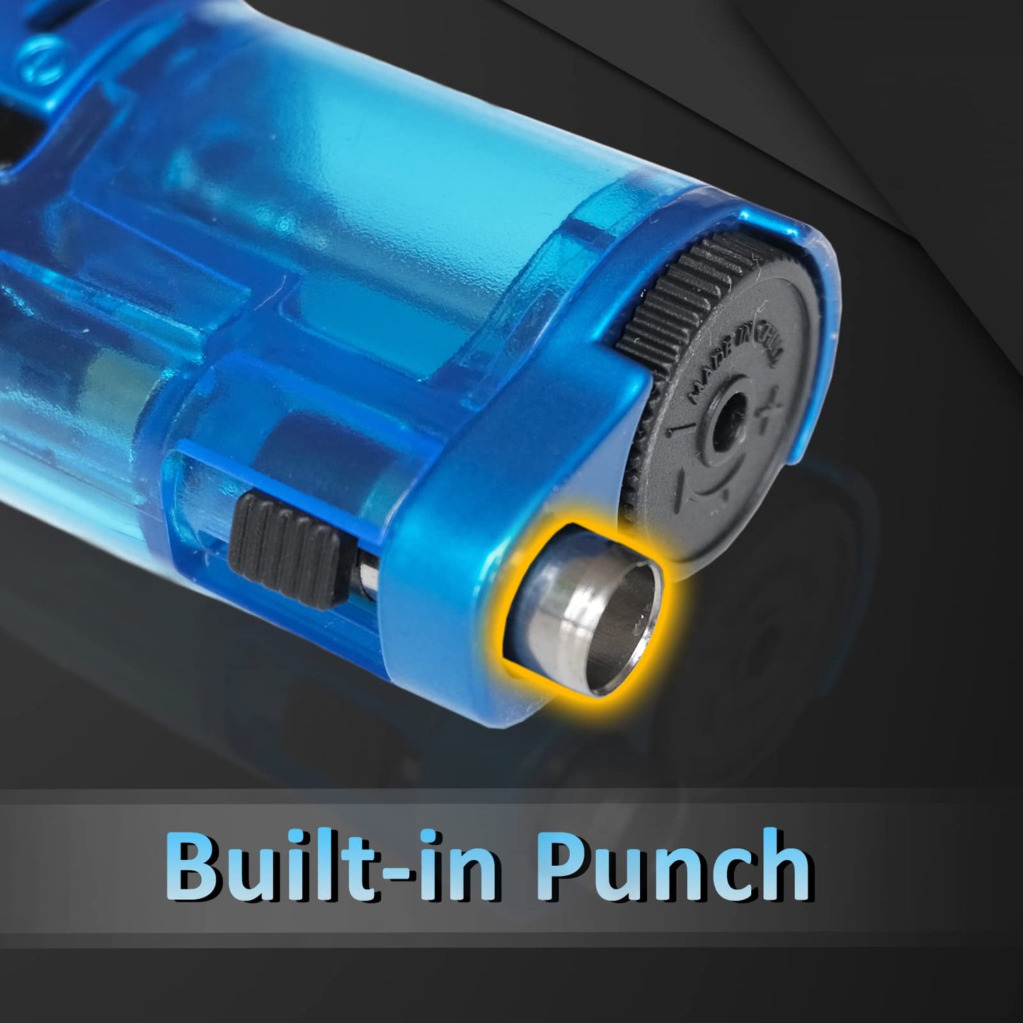 Zoocura Torch Lighter 2 Pack Triple Jet Flame Butane Torch Lighters Refillable Butane Gas Lighters Windproof Adjustable 3 Flame Lighter for Christmas (Without Gas)