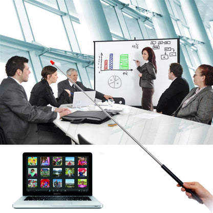 Telescopic Teachers Pointer,Teaching Pointer Stick for Classroom,Metal Hand Retractable Pointer Extended Length 47 Inch, Handheld Presenter Whiteboard Pointer (Black)