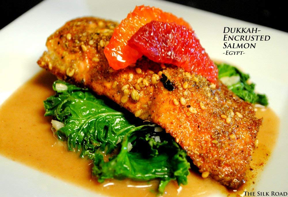 Egyptian Dukkah Spice Blend from The Silk Road Restaurant & Market (2oz), No Salt | All Natural Dukkah Seasoning | Vegan | Gluten Free Ingredients | NON-GMO | No Preservatives