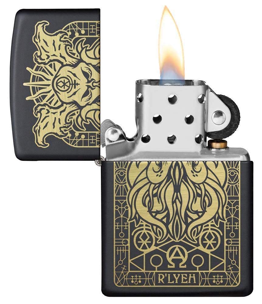 Zippo Monster Design Black Matte Pocket Lighter