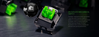 RAZER BlackWidow Elite: Esports Gaming Keyboard - Multi-Function Digital Dial with Dedicated Media Controls - Ergonomic Wrist Rest - RAZER Green Mechanical Switches (Tactile and Clicky) (Renewed)