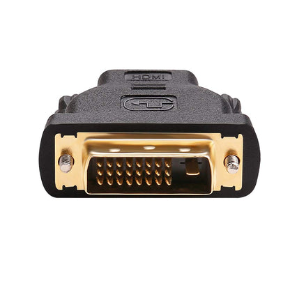 DTech DVI to HDMI Adapter DVI Male to HDMI Female Bi-Directional DVI-D Port Converter 4K 1080P Gold Plated Connector