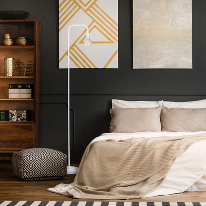 GLOBE Electric 67069 70" Matte White Floor Lamp with in-Line On/Off Foot Switch for Living Room, Bedroom, Home Improvement, Décor, and Office Accessories