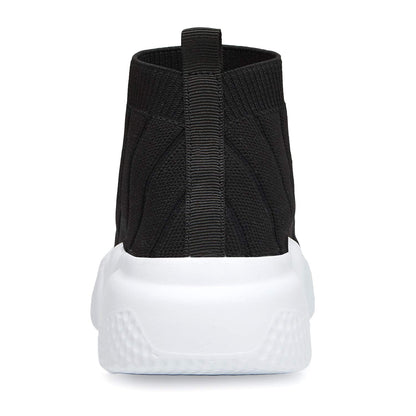 Casbeam Men's Running Knit Comfortable Lightweight Breathable Casual Sports Shoes Fashion Sneakers Slip-On Walking Shoes Black Size 11