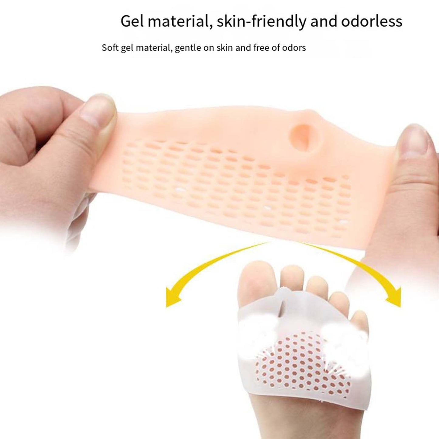 Briza Toe Sleeves, Briza Cove Toe Sleeve for Men and Women, Breathable and Does Not Rub Feet, Soft and Comfortable, Suitable for Daily Wear (White*2)