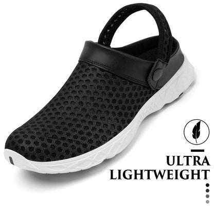 SAGUARO Men's Women's Quick Dry Garden Shoes Lightweight Breathable Gardening Clog Water Shoes Mesh Sandals for Sports Outdoor Beach Pool Exercise Black 10 Women/8 Men