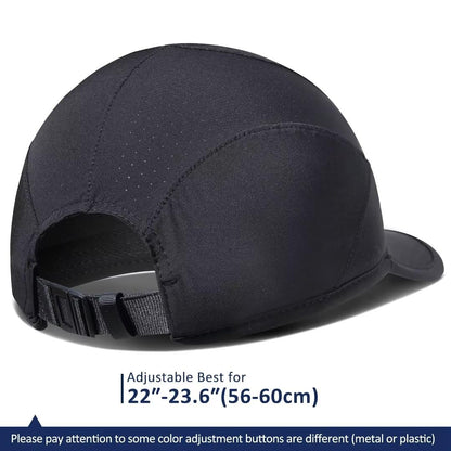 Sport Cap,Soft Brim Lightweight Running Hat Breathable Baseball Cap Quick Dry Sport Caps Cooling Portable Sun Hats for Men and Woman Performance Cloth Workouts and Outdoor Activities Black