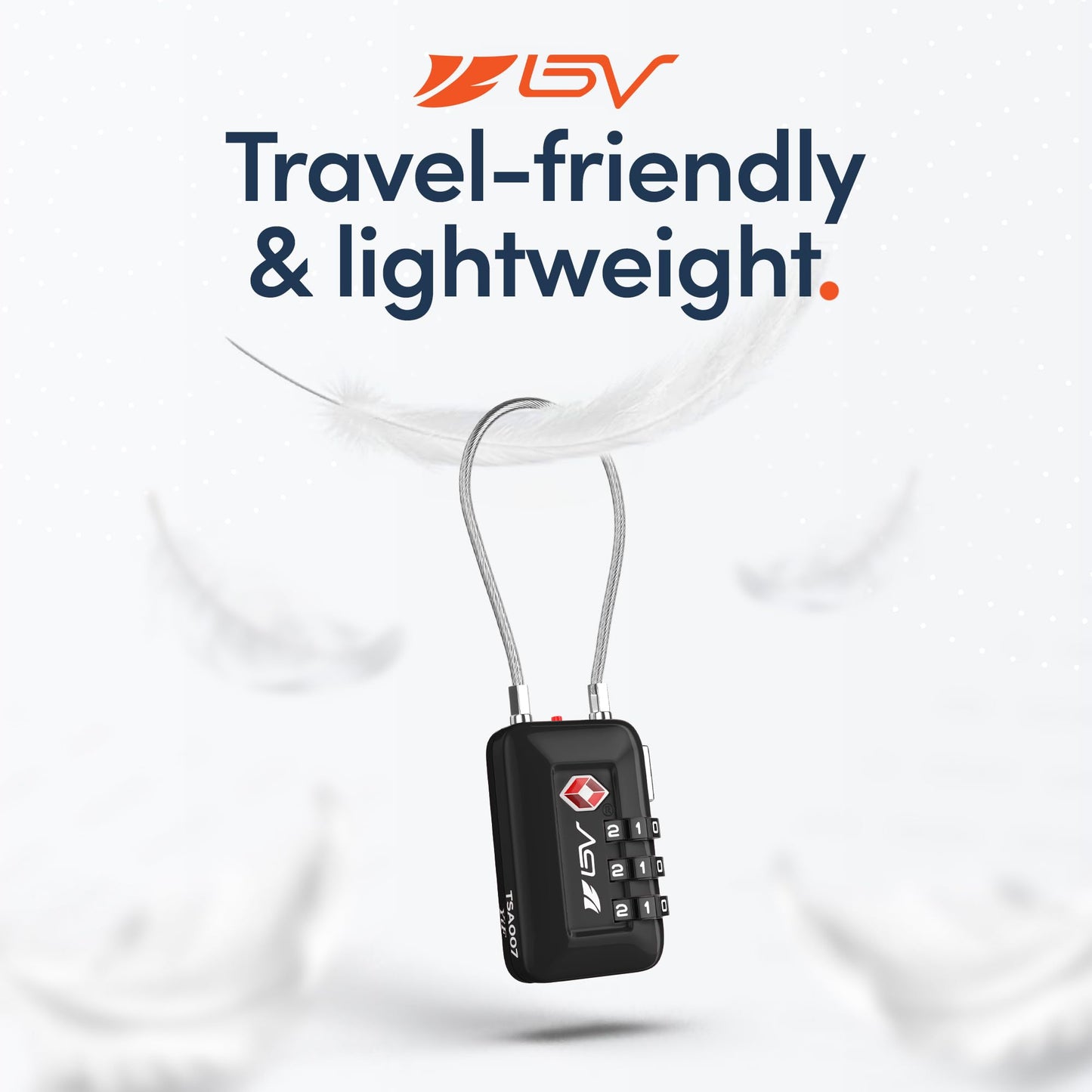 TSA Accepted Luggage Travel Lock, Set-Your-Own Combination Lock for School Gym Locker, Luggage Suitcase Baggage Locks, Filing Cabinets, Toolbox, Case (Black, 2 Pack)