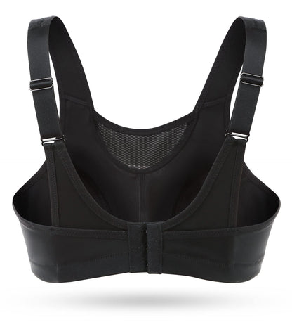 Wingslove Women's Full Coverage High Impact Wirefree Workout Non Padded Sports Bra Bounce Control (Black,38DD)