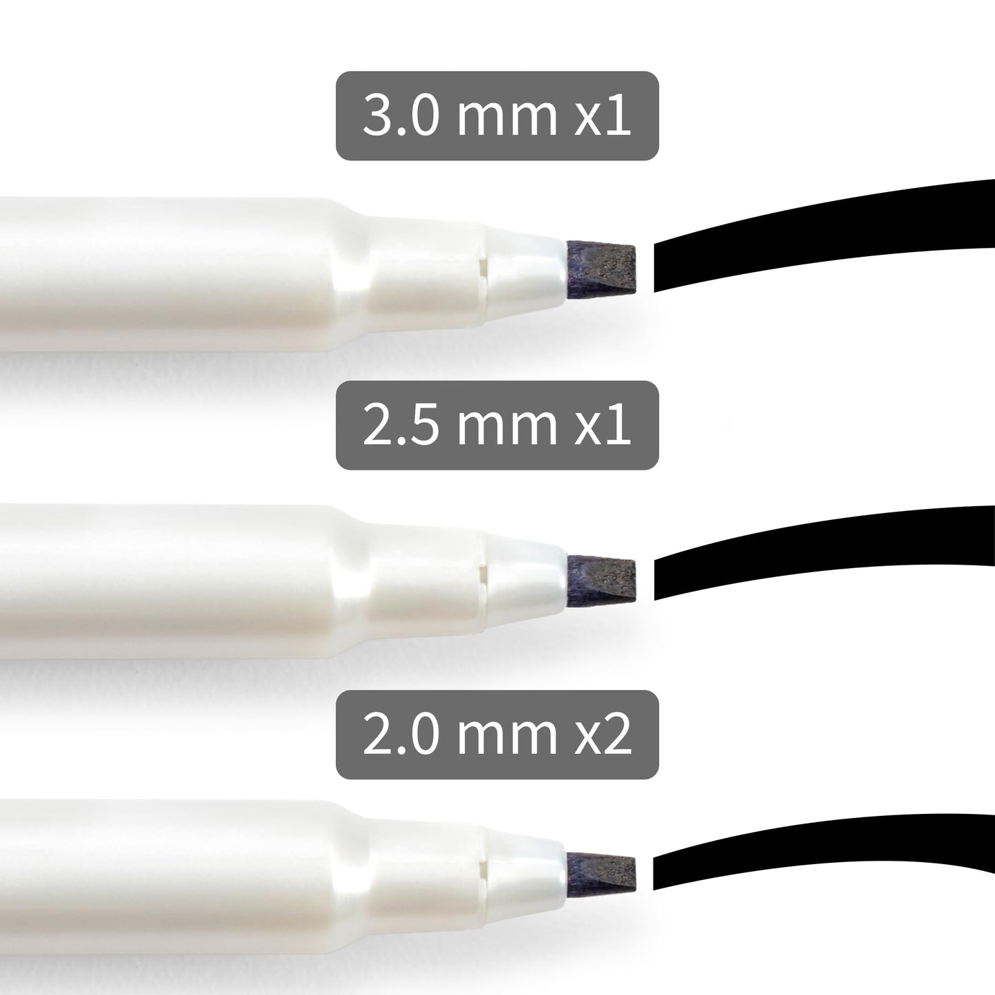 Speedball Elegant Writer Acid-Free Non-Toxic Water Based Calligraphy Marker, Chisel Tip, Assorted Size, Black, Set of 4