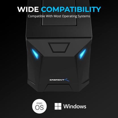 SABRENT USB-C Hard Drive Docking Station, 2.5"/3.5" Inch SATA SSD & HDD Tool Free 10Gbps Docking Station, Hot Swappable, Supports 20TB Drives, for Windows and Mac (DS-UC1B)