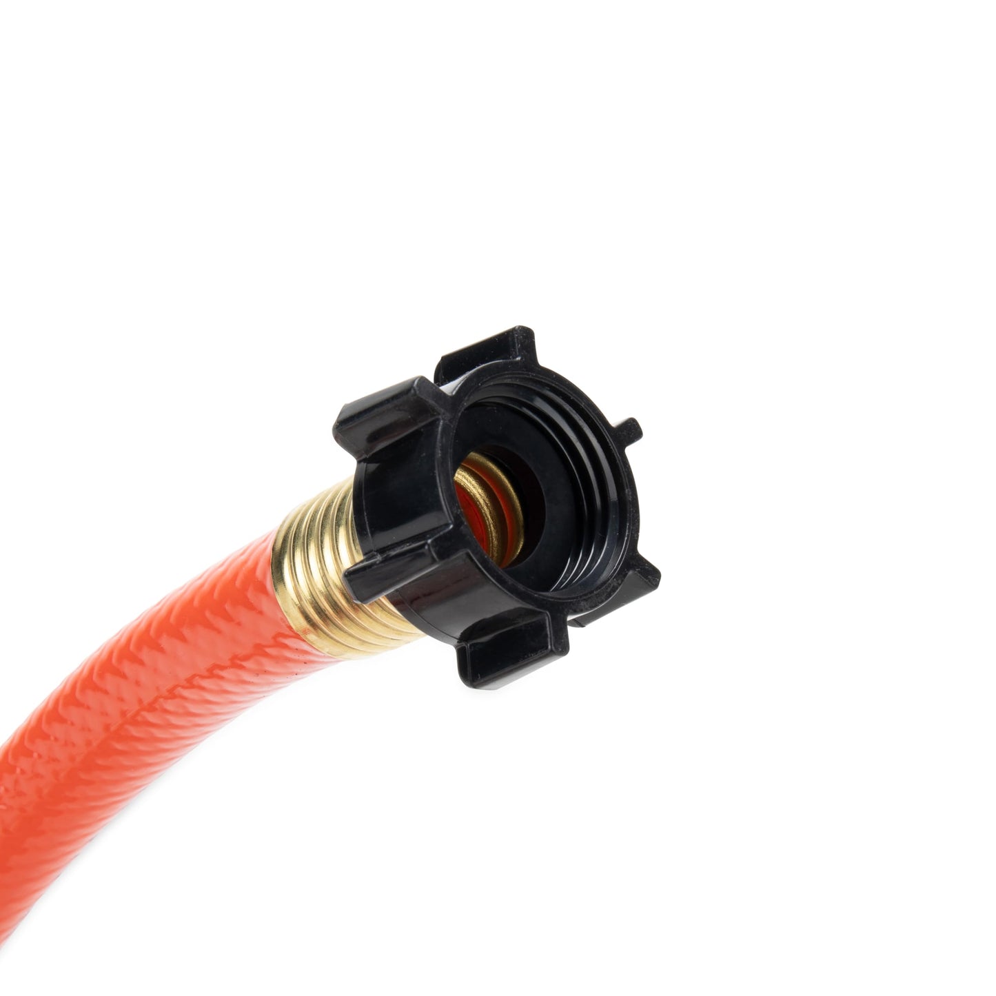 Camco RhinoFlex 10-Ft RV Clean-Out Gray/Black Water Hose with Rinser Cap | Features 4-Way Water Pressure Blaster & Water Shut-off Valve | Great for Cleaning Camper Black Water Tanks & More (22999)