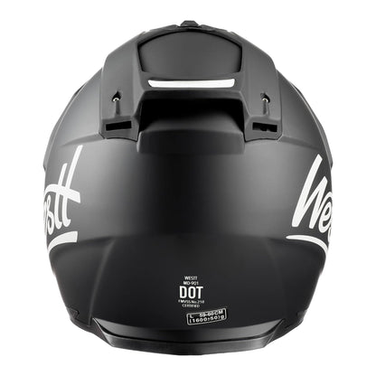 Westt Dual Sport Motorcycle Helmet Off-Road Helmets for Adults, Dual Visor Motorcycle Helmet - Full Face ATV UTV Helmet Dirt Bike Motocross Helmets DOT Approved