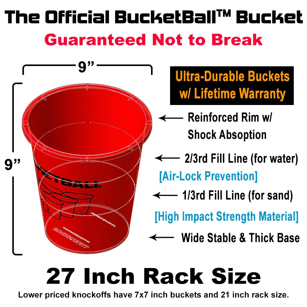 BucketBall | USA Edition Combo Pack | Best Beach, Pool, Yard, Camping, Tailgate, BBQ, Lawn, Water, Indoor, Outdoor Game Toy for Adults, Boys, Girls, Teens, Family