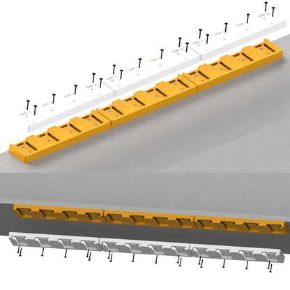 SZWJT-LV Battery Rack Compatible with DeWalt 20V Battery Holder, Mount 4 Slot Bulk Battery Garage Tool, Tools for Dewallt 20v, Wall Display Hook Holder (Yellow-1pc)