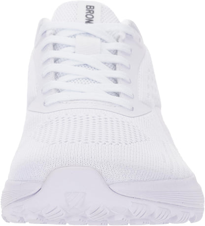 BRONAX Womens Wide Tennis Shoes Lace up Mesh Running Breathable Size 7w Rubber Sole Outdoor Athletics Sports Fitness Female Footwear Casual Jogging Walking Sneakers Light White 38