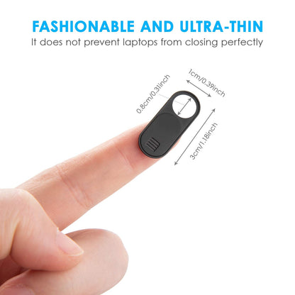 Webcam Cover Slide, 0.028-Inch Ultra-Thin Camera Blocker for MacBook, iMac, Laptop PC, Desktop, iPad, iPhone, Smartphone, Web Cam Privacy Cover Protect Visual Privacy&Security (Black/White/Red-3 Pack)