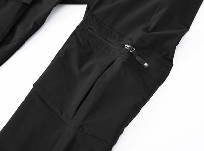 YSENTO Women's Hiking Pants Lightweight Stretch Quick Drying UPF 50 Camping Travel Work Cargo Pants 6 Pockets Black Size M