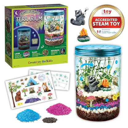 Creativity for Kids Grow 'N Glow Terrarium Kit - Educational Science Kits, Kids Gifts for Boys and Girls, Craft and STEM Projects (Ages 6+)